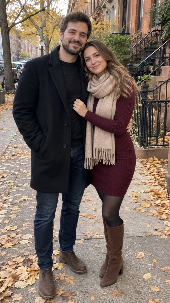Original photo: Couple photo – both heads become pumpkins